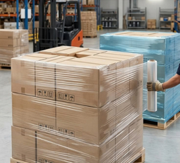 Wrapping furniture with protective material